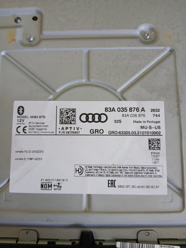 Блок управление навигацией Audi Q3 83A 2.0 CZRA Блок управление навигацией Audi Q3 83A 2.0 CZRA