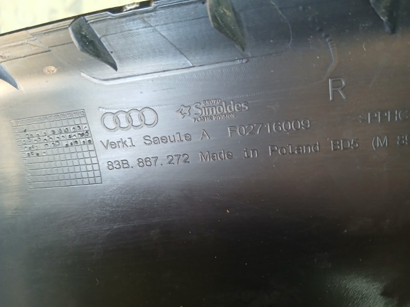 Накладка порога салона передняя правая Q3 2021 83A 2.0 CZRA Накладка порога салона передняя правая Q3 2021 83A 2.0 CZRA