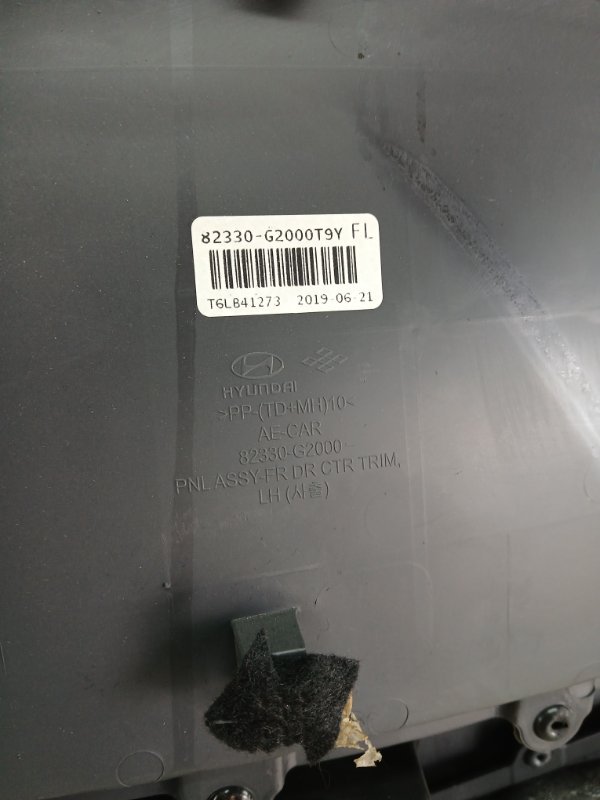 Карта двери передняя левая Ioniq Hybrid 2019 1.6 DOHC - GDI Карта двери передняя левая Ioniq Hybrid 2019 1.6 DOHC - GDI