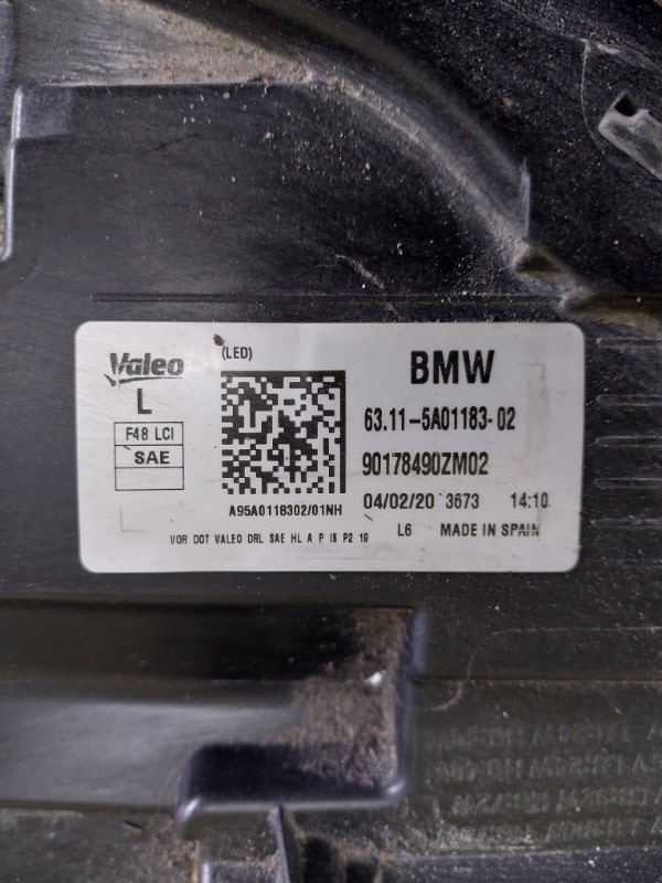 Фара левая X1 2020 F48 B46A20O1 Фара левая X1 2020 F48 B46A20O1