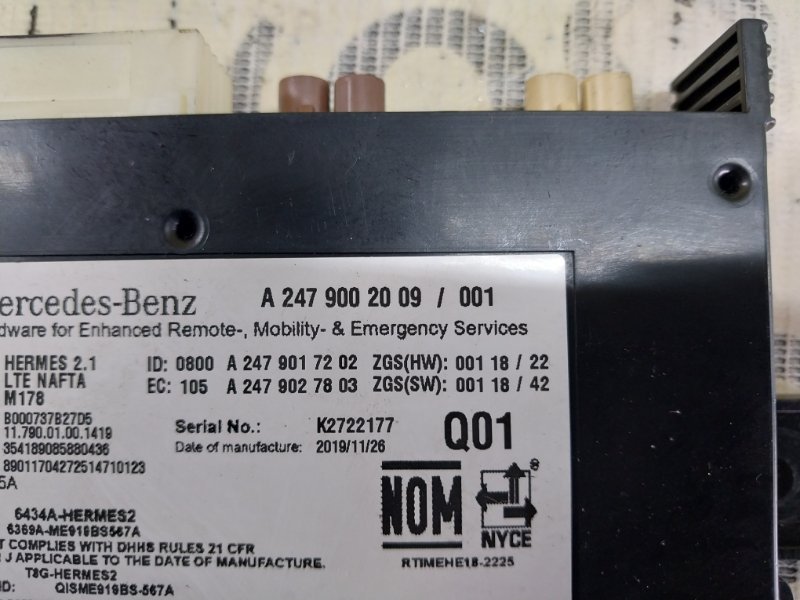 Блок управления Mercedes-Benz GLB X247 D260920(D19) Блок управления Mercedes-Benz GLB X247 D260920(D19)