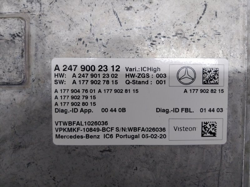 Блок управления GLB 2020 X247 D260920(D19)