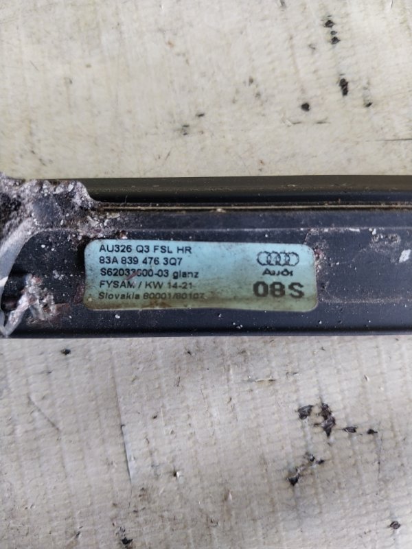 Молдинг двери центральний Q3 2021 83A 2.0 CZRA